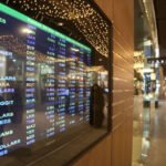 أسعار الصرف على إحدى شاشات محال سوق المباركية في دولة الكويت
