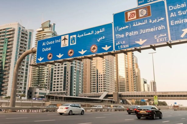 أحد الشوارع الرئيسية في مدينة دبي
